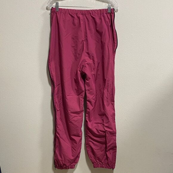 Vintage L.L. Bean Full Side‎ Zip Nylon Wind Pants Magenta Size M USA Y2K Hiking - Picture 4 of 11